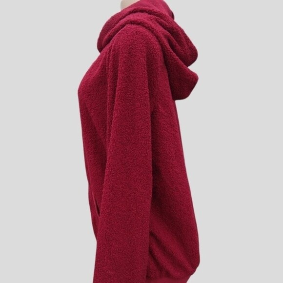 Burgundy Teddy Jacket M - Picture 5 of 8